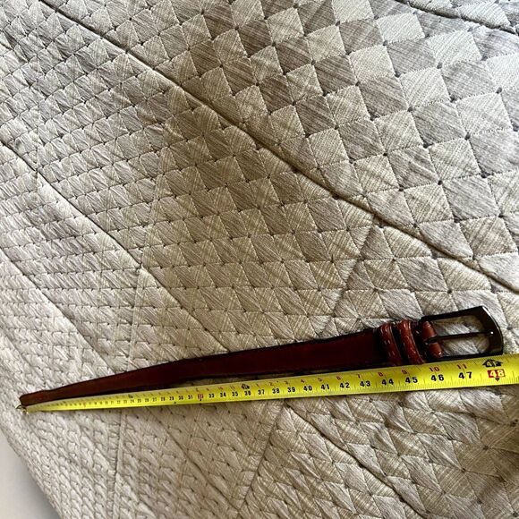 Torino Aniline Kipskin Shoulders Brown  Leather Belt Men’s 40 Made in USA 65561 - Picture 13 of 15